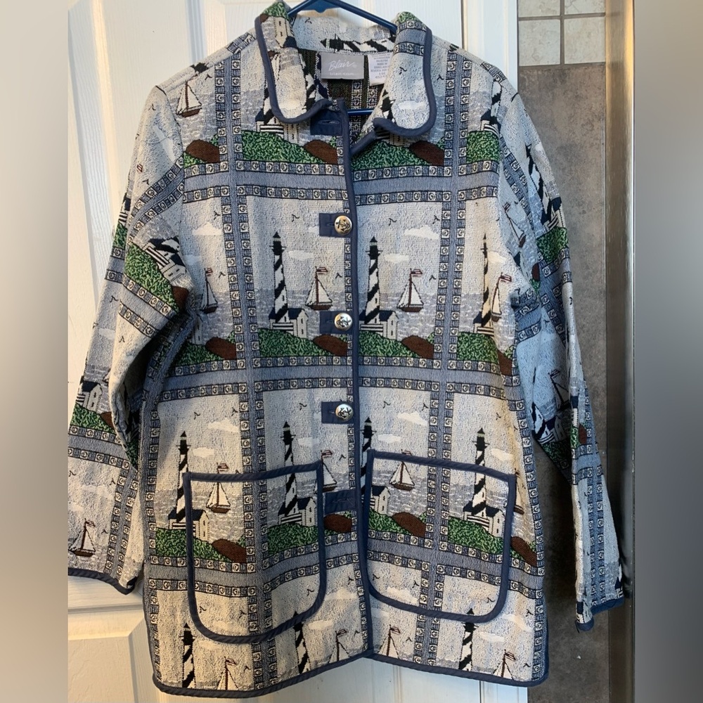 Vintage Blair Woven Lighthouse Jacket Women’s Size Large